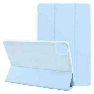 For Xiaomi Pad 7 / Pad 7 Pro Three-fold Holder Flip Tablet Leather Case(Sky Blue)