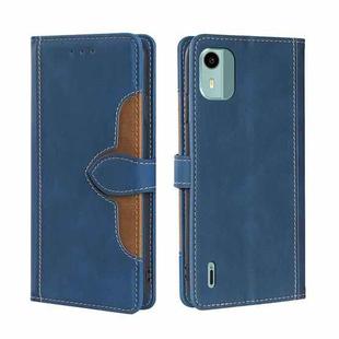 For Nokia C12 Skin Feel Magnetic Buckle Leather Phone Case(Blue)