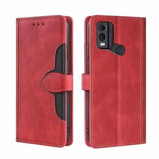 For Nokia C22 Skin Feel Magnetic Buckle Leather Phone Case(Red)