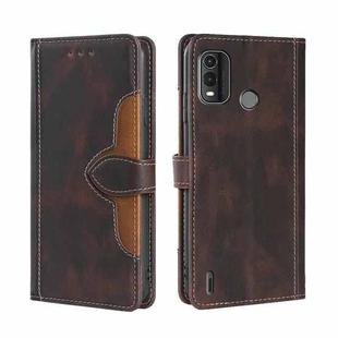 For Nokia G11 Plus Skin Feel Magnetic Buckle Leather Phone Case(Brown)