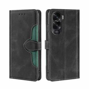 For Honor X50i 5G / 9 Lite Skin Feel Magnetic Buckle Leather Phone Case(Black)