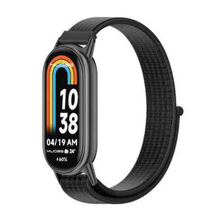 For Xiaomi Mi Band 8 / 9 / 9 NFC Mijobs Breathable Nylon Loop Watch Band(Black)