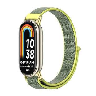 For Xiaomi Mi Band 8 Mijobs Breathable Nylon Loop Watch Band(Bright Yellow Gold)