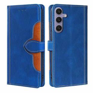 For Samsung Galaxy S23 FE 5G Skin Feel Magnetic Buckle Leather Phone Case(Blue)