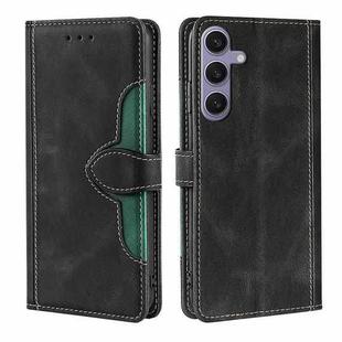 For Samsung Galaxy S24 5G Skin Feel Magnetic Buckle Leather Phone Case(Black)
