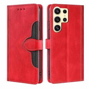 For Samsung Galaxy S24 Ultra 5G Skin Feel Magnetic Buckle Leather Phone Case(Red)