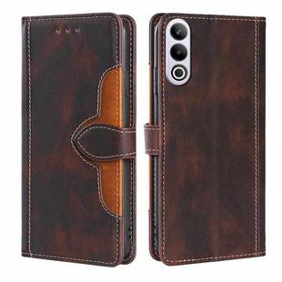 For OnePlus Ace 3V 5G Skin Feel Magnetic Buckle Leather Phone Case(Brown)