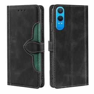 For OnePlus Ace 3 Pro 5G Skin Feel Magnetic Buckle Leather Phone Case(Black)