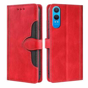 For OnePlus Nord CE 4 Lite 5G Skin Feel Magnetic Buckle Leather Phone Case(Red)