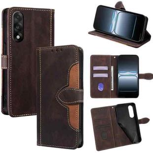 For OnePlus Ace 5 Ultra / Nord 5 Skin Feel Magnetic Buckle Leather Phone Case(Brown)