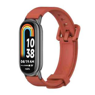 For Xiaomi Mi Band 8 Mijobs Silicone Breathable Watch Band(Orange+Black)