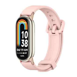 For Xiaomi Mi Band 8 Mijobs Silicone Breathable Watch Band(Pink Rose Gold)
