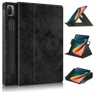 For Xiaomi Mi Pad 5 Solid Color 360 Degrees Rotation Tablet Leather Case with Holder(Black)