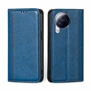 For Xiaomi Civi 3 5G Grid Texture Magnetic Flip Leather Phone Case(Blue)