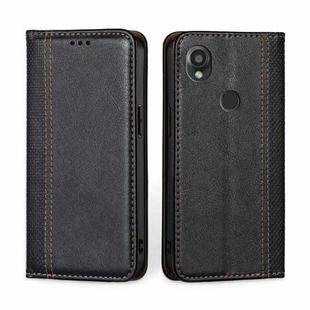 For Kyocera Digno SX3-KYG02 Grid Texture Magnetic Flip Leather Phone Case(Black)