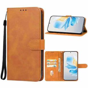 For Honor 100 Leather Phone Case(Brown)