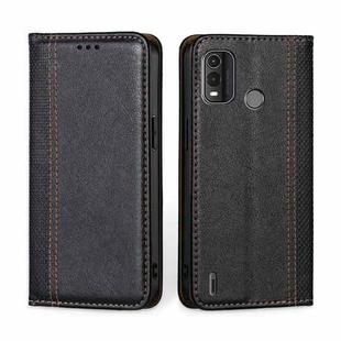 For Nokia G11 Plus Grid Texture Magnetic Flip Leather Phone Case(Black)