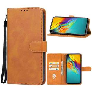 For Infinix Hot 9 Lite Leather Phone Case(Brown)