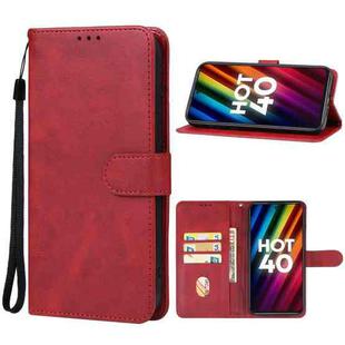 For Infinix Hot 40 Leather Phone Case(Red)