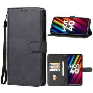 For Infinix Hot 40 Leather Phone Case(Black)