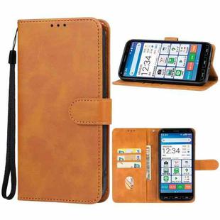 For Kyocera Kantan Sumaho 3 A205KC Leather Phone Case(Brown)