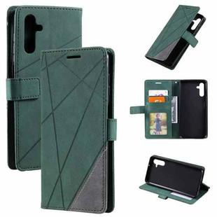 For Samsung Galaxy A54 5G Skin Feel Splicing Leather Phone Case(Green)