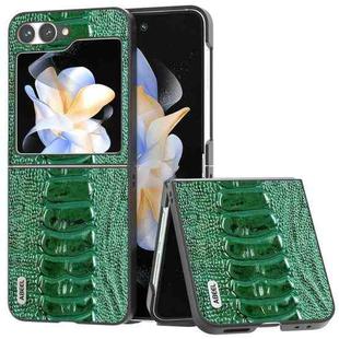 For Samsung Galaxy Z Flip6 ABEEL Genuine Leather Weilai Series Phone Case(Green)