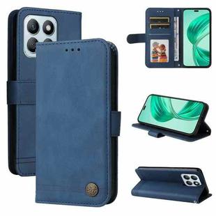 For Honor X8b Skin Feel Life Tree Metal Button Leather Phone Case(Blue)