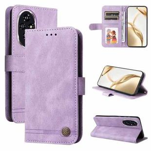 For Honor 200 Skin Feel Life Tree Metal Button Leather Phone Case(Purple)