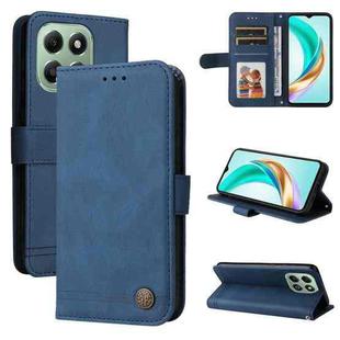 For Honor X6b Skin Feel Life Tree Metal Button Leather Phone Case(Blue)