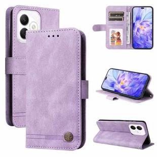 For Honor X60i Skin Feel Life Tree Metal Button Leather Phone Case(Purple)