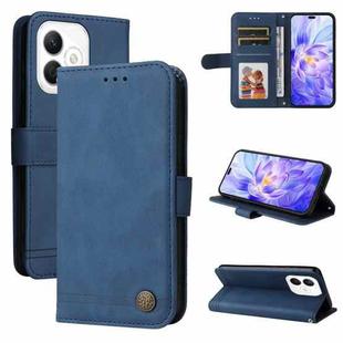 For Honor X60i Skin Feel Life Tree Metal Button Leather Phone Case(Blue)