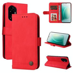 For Honor 300 Skin Feel Life Tree Metal Button Leather Phone Case(Red)