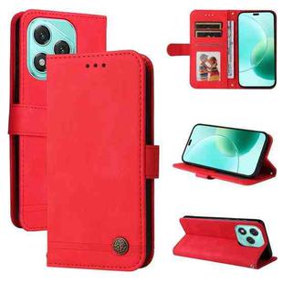 For Honor 400 Lite Skin Feel Life Tree Metal Button Leather Phone Case(Red)