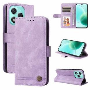 For Honor 400 Lite Skin Feel Life Tree Metal Button Leather Phone Case(Purple)