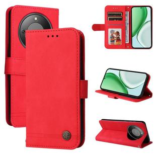 For Honor X70 5G Skin Feel Life Tree Metal Button Leather Phone Case(Red)
