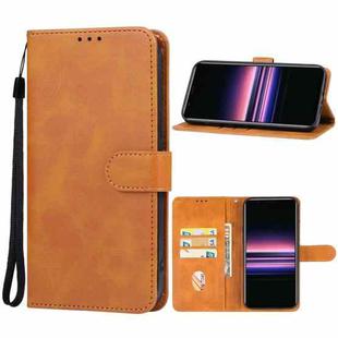 For Sony Xperia 5 V Leather Phone Case(Brown)