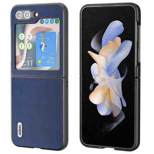 For Samsung Galaxy Z Flip5 ABEEL Genuine Leather Xiaoya Series Phone Case(Blue)