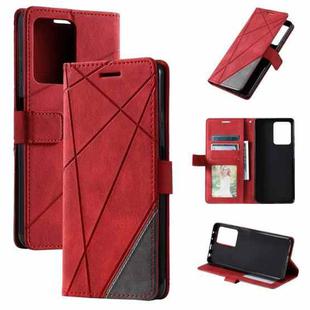 For Redmi K60 / K60 Pro Skin Feel Splicing Leather Phone Case(Red)