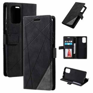 For Xiaomi POCO F5 Skin Feel Splicing Leather Phone Case(Black)