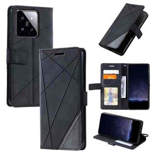 For Xiaomi 14 Skin Feel Splicing Leather Phone Case(Black)