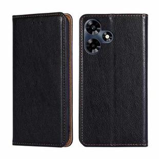 For Infinix Hot 30 4G Gloss Oil Solid Color Magnetic Leather Phone Case(Black)