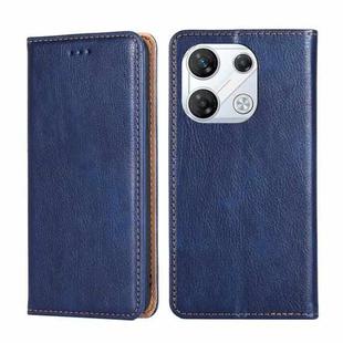 For Infinix GT 10 Pro 5G Gloss Oil Solid Color Magnetic Leather Phone Case(Blue)