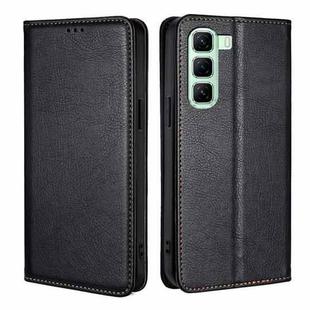 For Infinix Hot 50 5G Gloss Oil Solid Color Magnetic Leather Phone Case(Black)