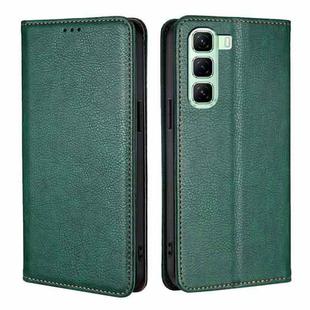 For Infinix Hot 50 5G Gloss Oil Solid Color Magnetic Leather Phone Case(Green)