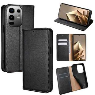 For Infinix Note 50 4G Gloss Oil Solid Color Magnetic Leather Phone Case(Black)