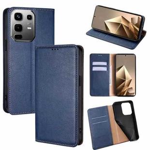 For Infinix Note 50 4G Gloss Oil Solid Color Magnetic Leather Phone Case(Blue)