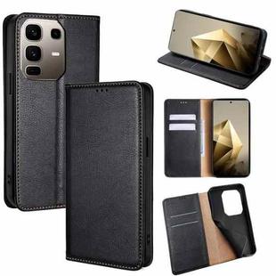 For Infinix Note 50 Pro+ 5G Gloss Oil Solid Color Magnetic Leather Phone Case(Black)
