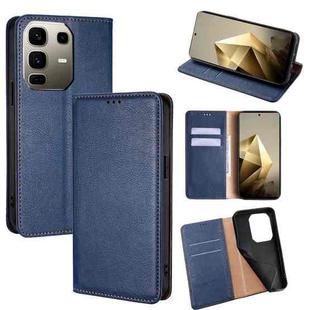 For Infinix Note 50 Pro+ 5G Gloss Oil Solid Color Magnetic Leather Phone Case(Blue)