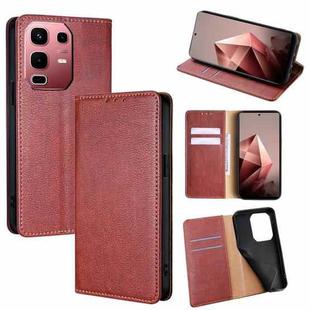 For Infinix Note 50s 5G Gloss Oil Solid Color Magnetic Leather Phone Case(Brown)